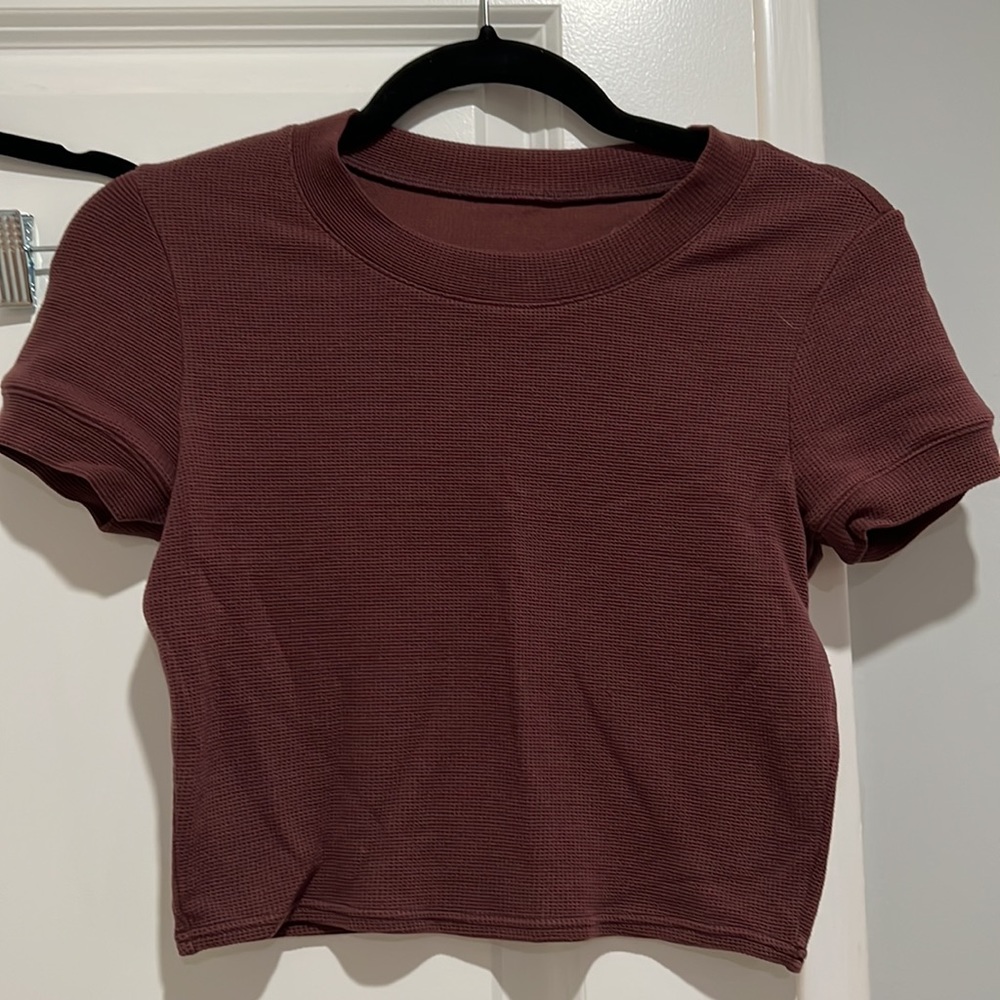 ALO waffle crop top